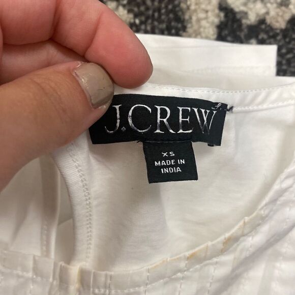 J. Crew Lace-trim puff-sleeve T-shirt - Picture 2 of 4